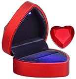 Caja de Regalo de Joyería con Luz LED, Moda Iluminado Anillo Caja de Terciopelo para Collar , Pulsera, Estuche de Almacenamiento para la Propuesta de Boda, Compromiso del día de San Valentín