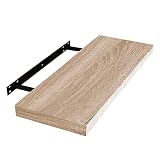 Estante para Colgar - Balda Flotante - Mueble Organizacion Rectangular - Ideal para Salón, Cocina, Baño, Habitación, Pasillo - Balda Roble Natural - 80x23 CM 5x4 CM