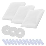 Mosquitera Ventana,Tela Mosquitera,Insectos de la Protección de la Ventana se Mosquitera Ventanas Puede Cortar,Anti Mosquito Malla Protector Kit, Blanco 3 Paquetes 150 cm x 200cm
