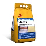 SikaCeram-650 Classic, Marfil, Junta mineral porcelánica, Lechada de cemento coloreada para relleno de juntas de 1-6 mm en paramentos y pavimentos interiores y exteriores, 5 kg