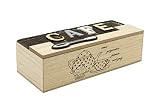 Caja porta té de madera, porta bolsas The da 3 Tea Box, caja para el té, caja de 23,5 x 9 x 6 cm