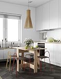 TEMAHOME Mesa Plegable Contemporánea con 2 Solapas Plegables, Tablero de Partículas de Melamina, Color Beige (Roble),103 x 76 x 73.4 cm, 2050A3400x00