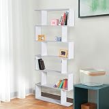 HOMCOM Estantería Librería 6 Estantes Comedor Salón Diseño Moderno Montaje de Pared 80x23x192cm Madera