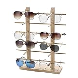Justdolife Soporte De Exhibición De Los Vidrios Gafas De Sol Creativas De Madera con Soporte para Gafas
