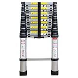WolfWise Escalera telescópica, Extensión telescópica de Aluminio Escalera multifunción (4,7M)
