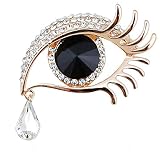 GTBAO Broche Estrella De Cristal con Lágrimas De Ángel, Broche, Ojos De Cristal, Pestaña Larga, Pecho, Flor, J