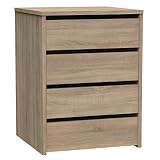 Muebles Pitarch Tibet Cajonera, Aglomerado de partículas y melamina de Alta Densidad, Roble Cambrian, 61 x 46 x 45 cm
