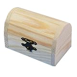 Szaerfa Pequeña Caja de Madera Cofre del Tesoro Joyería Caja de Regalo Caja de Regalo Caja de Almacenamiento de Artesanía de Arte de Los Niños Caja del Tesoro Sin Pintar