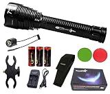 Linterna Trustfire J18 7 Led CREE XML-T6-5000 mAh Trustfire 26650-8500lm / 1 Modo / 3 baterías. Aguardos, vigilancia, caza, linterna de gran alcance (C - Linterna Kit completo)