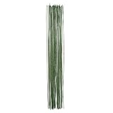 eBoot 100 Piezas Floral Wire Alambre Floral 26 Swg (0.5 mm) 14 Pulgada,Verde Oscuro