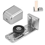 OTTYMO Guía de Suelo para Puerta Corredera Guía de Piso Ajustable 30mm~60mm Guia Rodillo Puerta Corredera Guia Puerta Corredera Suelo Guía de Piso Ajustable para Granero Casa Exterior + 2 Tornillos