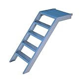 Escalera de pedestal de aluminio para 1 m de altura, 58 cm de ancho, para jardín, piscina, entrada a edificios