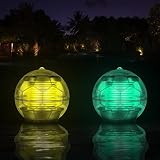 Luces piscinas solar ,Linkax Luz de piscina Luces Sumergibles Luz del estanque Luces de Flotante del jardín colorido Impermeable Luces Solares Piscina Estanque Jardín Fiesta Casa Decoración