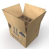 IMBALLAGGI 2000 - Cajas para mudanzas vasos – Cajas 40 x 30 x 30 cm – 1 pieza – Contiene 24 vasos normales o 12 copas Ati – Reforzadas doble onda – Embalaje para envío y mudanza (1)