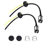 Poweka Filtro de Gasolina Kit Universal Tubo de Gasolina de Combustible Ojal 2 Agujeros Bombilla de Cebado para Cortador de Cepillo Cortacésped desbrozadora Recortadora