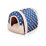 PETCUTE Casa Cama para Perros Casa para Mascotas Caseta para Perro Gato Interior con Cojín removible