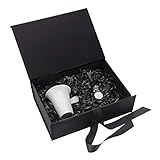 Caja de regalo de reutilizable Creative box,cajas de cartón caja con tapa Caja de regalo con magnética,caja de regalo de lujo premium con cinta Cajas de regalo con tapas para presentar (Black)
