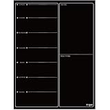 Ezigoo Calendario Magnético para Nevera - Negro Pizarra Magnetica Nevera 30x40cm - Planificador de Menú, Recordatorio, Lista de la Compra