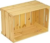 Caja de fruta pintada (54 x 35 x 30 cm), color madera