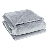 sourcing map Sourcingmap Manta para Sofá Cama Todas Las Estaciones Colección Suave T/F/Q - Gris Claro 1,5 x 2m, 200 x 150cm/78' x 59'(Largo x Ancho)