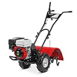 GREENCUT GTC200X - Motocultor de gasolina con motor de 4 tiempos 196cc y 6,5cv con ancho de trabajo de 50cm y profundidad de 35cm en la Tierra