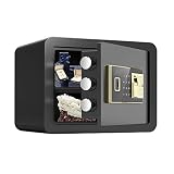 YOT Huella Dactilar Seguridad Dactilar Identificación del Sistema Caja de Bloqueo Digital Electronic Safe Safe Moderno de Pared Caja Fuerte con Teclado (Color : Black)