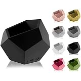CONCRETTE Macetero de Cemento, Maceta de hormigón Cuadrado geométrico, diámetro de 9 cm, diámetro de 12 cm, 17 Colores, 5907699078295