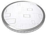 Plafón LED redondo moderno de 30W, plafón LED ultra delgado a cuadros 40cm 2700LM 6500K blanco natural, plafón LED dormitorio cocina sala de estar