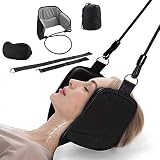 Rarurko Hamaca de Cuello masajeador,Hamaca para Cuello Relaxion Masajeador,Tracción Cervical Portátil Masajeador,Hombres y Mujeres, relajación del Cuello y Alivio del Dolor.