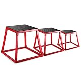 Moracle Plataformas pliométricas Cajas Pliométricas Cajas de Salto de Ejercicio Pliométrico de 30CM/ 45CM / 60CM Plyometric Caja Pliométrica para Entrenamiento de Salto (30CM/ 45CM / 60CM)