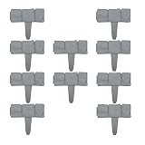 Borde-césped Efecto de Piedra Bordes de Jardín Adoquines para Césped Plástico Diseño Borde Proteger los Bordes del Césped Resistente a la Intemperie Parterres Borde Decoración para Patio 10 Pcs
