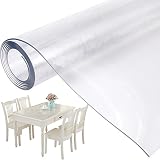 Mantel Transparente de PVC Plástico Grueso Impermeable para Mesa Cocina 160x90cm