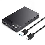 SALCAR Carcasa USB 3.0 para Discos Duros HDD SSD de 2.5', Estuche, Adaptador, Estuche para HDD y SSD SATA de 9,5mm 7mm 2,5' con Cable USB 3.0, no Requiere Herramientas.