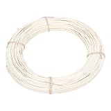 AHANDMAKER Caña de tejido de cesta, 2 mm de material de mimbre de ratán para hacer sillas y tejer mimbre para hacer muebles de bricolaje (blanco)