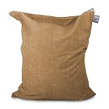 HAPPERS Puff Gigante XXL Algodón Orgánico COTOTEC Tierra con Relleno para Interior. Cojín Gigante Muy cómodo y versátil Puede ser sustituto del sofá o también de la Cama