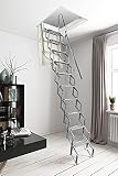 Escalera retráctil manual de acero galvanizado (70 x 100 cm)