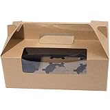 Cajas para Cupcakes, Vordas 12PCS Muffin Cupcake Boxes for 6 Cupcake, Perfecto para Decorar Pasteles y Ilevar Pasteles a Tus Amigos - Papel Kraft