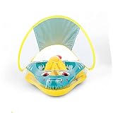 Flotador Bebe, Flotador Bebé Toldo Ajustable Bolsillo De PantalóN Ajustable Flotadores Piscina Antivuelco Cola Removible Flotadores para Bebes Apto para BebéS Mayores De 3 Meses