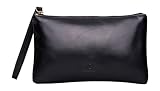 Cronus & Rhea - Bolso de Cuero (Arion) - Embrague Bolso de Mano Bolso de Noche Funda Smartphone - Con Caja de Regalo - Señoras (Negro)