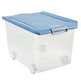 Tatay - Caja de Almacenaje Multiusos Bajo Cama con Tapa y Ruedas de 63 L de Capacidad. Plástico Polipropileno Libre de BPA. Forma Rectangular, Medidas 40 x 57 x 36 cm (L x An x Al)