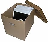CUIDATUMUSICA Caja DE CARTÓN Solido para Guardar 100-125 Discos DE Vinilo LP/Ref.2032
