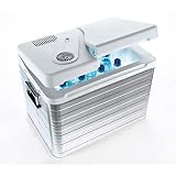 Mobicool Q40 Nevera Eléctrica Portátil, Aluminio, 39 l, mini nevera para coche, camión, barco y autocaravana, 12 y 230 V