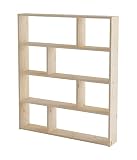 Lufe Estantería Asimétrica, Madera, Pulido, 21x124x145 cm