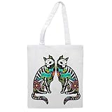 Nacnic Bolsa tote de tela GATOS MEXICANOS. Bandolera multiusos. Bolso de mano. Bolsa tote reutilizable.