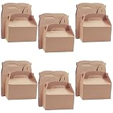 Belle Vous Cajas para Dulces Marrón para Fiestas (Pack de 24) 16 x 9,3 x 8,6 cm – Cajitas Regalo Lisas para Cumpleaños de Niños y Niñas, Comidas, Baby Shower y Bodas - Cajas para Chuches de Cartón