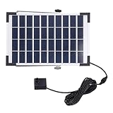 Crisist Fuente Solar, Fuente de Piscina de Material ABS, Mano de Obra Fina, Elegante, Simple para Baño de Pájaros para Pecera para Jardines