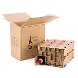 Only Boxes, Pack 5 Cajas de cartón para envío Botellas, Capacidad para 6 Botellas, con Caja Interna Alta protección, 100% , Evita Roturas