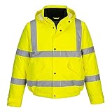 Portwest - Chaqueta de aviador con bandas reflectantes, color amarillo