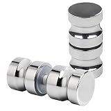 2Pz Tirador de la Puerta del Baño, Perillas de Acero Inoxidable Pulido para Puertas de Ducha Manijas para Puertas Pomo de Puerta para Puertas de Vidrio de Cuarto de Ducha Puertas Corredizas de Oficina