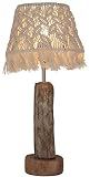 Guru-Shop Lámpara de Mesa/Lámpara de Mesa, Madera de Deriva, Macramé, Hecho a Mano en Bali de Material Natural - Modelo Malibu, Maderaaladeriva, 55x26x26 cm, Lámparas de Mesa de Materiales Naturales